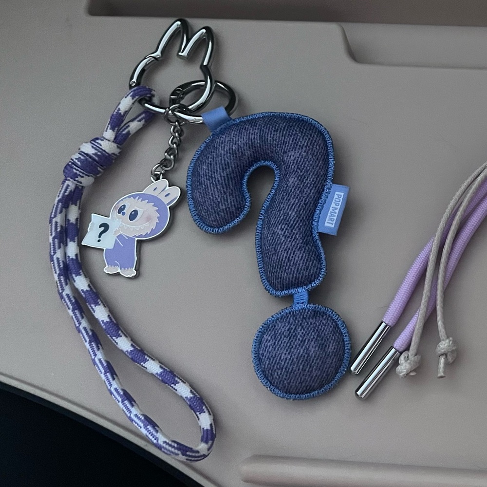 Pin for Love Question Mark “ ?” Labubu keychain